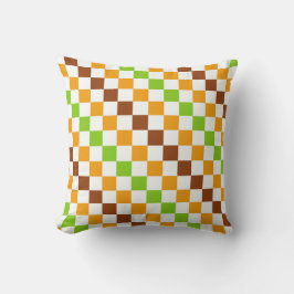 Harvest diagonal checkerboard pattern kissen