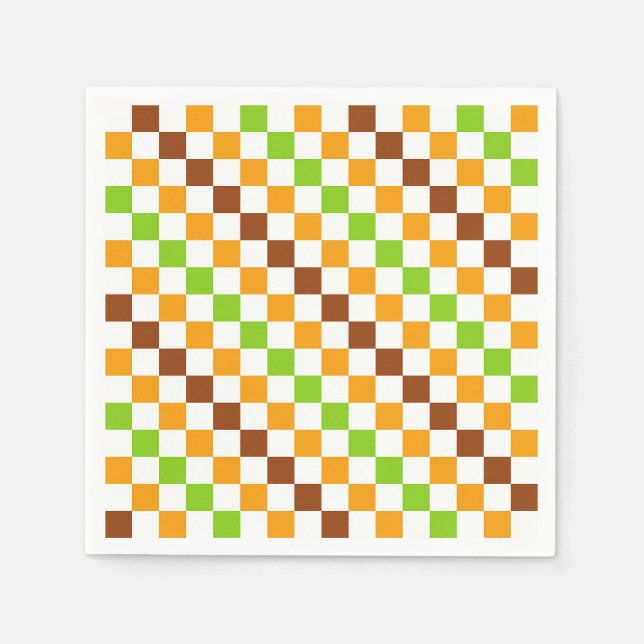 Harvest diagonal checkerboard pattern serviette (Vorderseite)