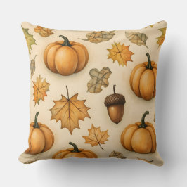 Harvest Doodle Delight | Niedlicher Herbstmuster-T Kissen