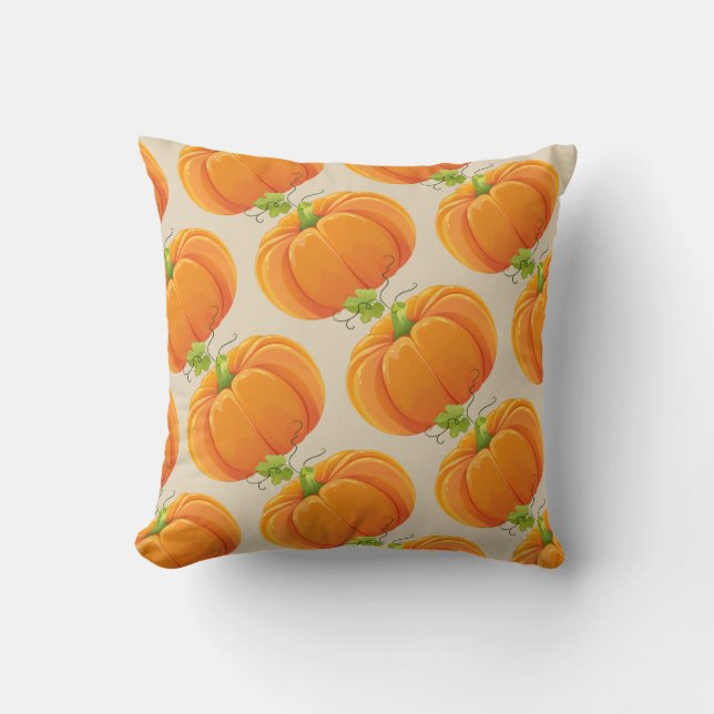 Harvest Fall Pumpkin Pillow Kissen (Vorderseite)