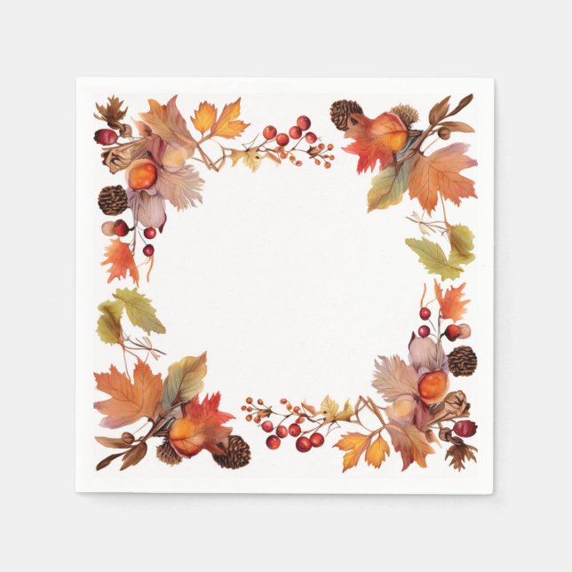 Harvest Glow: Ernte von Wreath Serviette (Vorderseite)