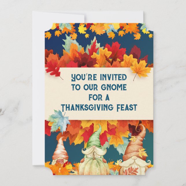 Harvest Gnomes Einladung (Vorderseite)
