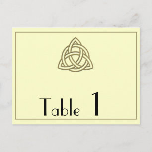 Harvest Gold Celtic Knot Wedding Tischnummer