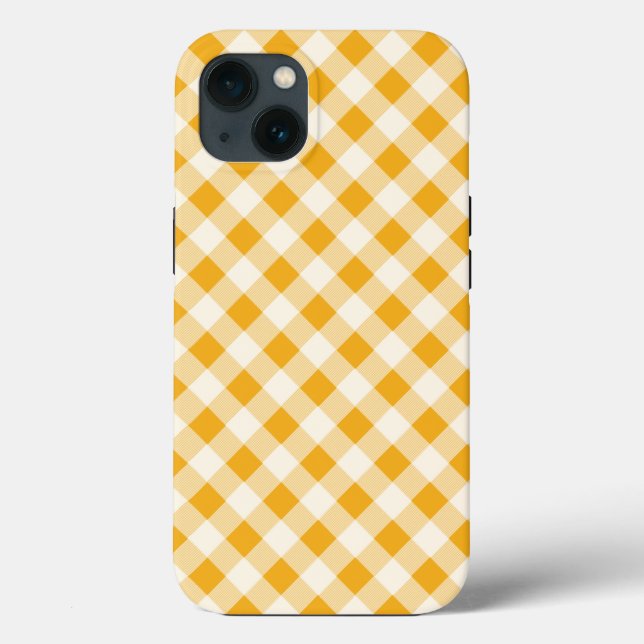 Harvest Gold Gingham Case-Mate iPhone Hülle (Rückseite)