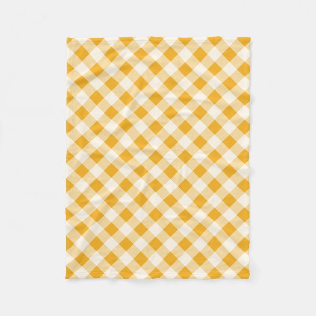 Harvest Gold Gingham Fleecedecke (Vorderseite)