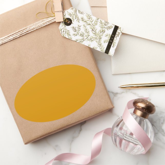 Harvest Gold Oval Aufkleber (Schenken)