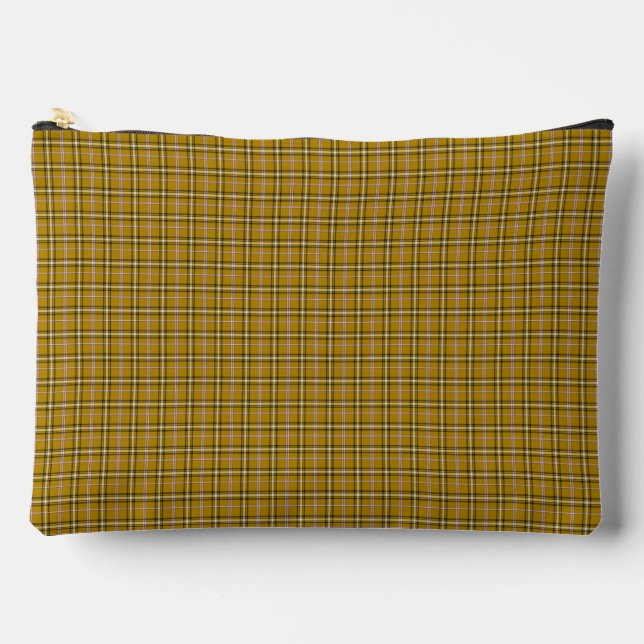 Harvest Gold Plaid Retro Color Zubehörtasche (Vorderseite)