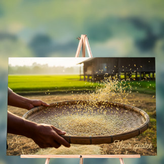 Harvest Grain, Rice Field Acrylschild