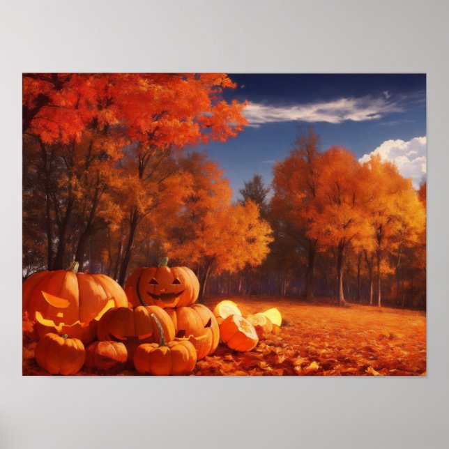 Harvest Happy Pumpkins Poster (Vorne)
