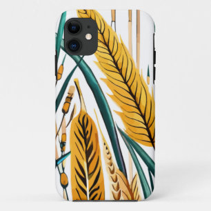 Harvest Harmony: Ein Weizenmuster auf einer weißen Case-Mate iPhone Hülle