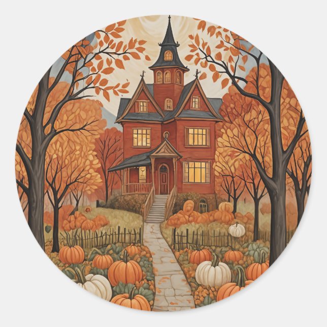 Harvest Haunt Runder Aufkleber (Vorderseite)