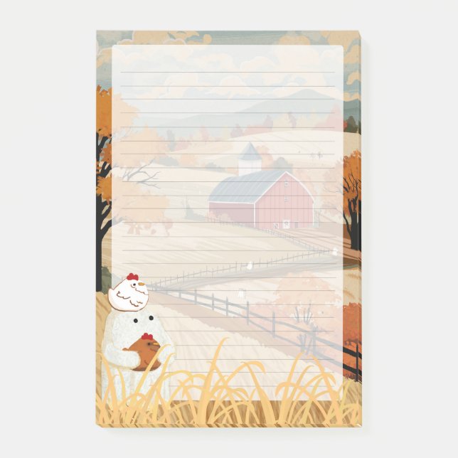 Harvest Home - Cute Ghost Lined Writing Paper Post-it Klebezettel (Vorderseite)