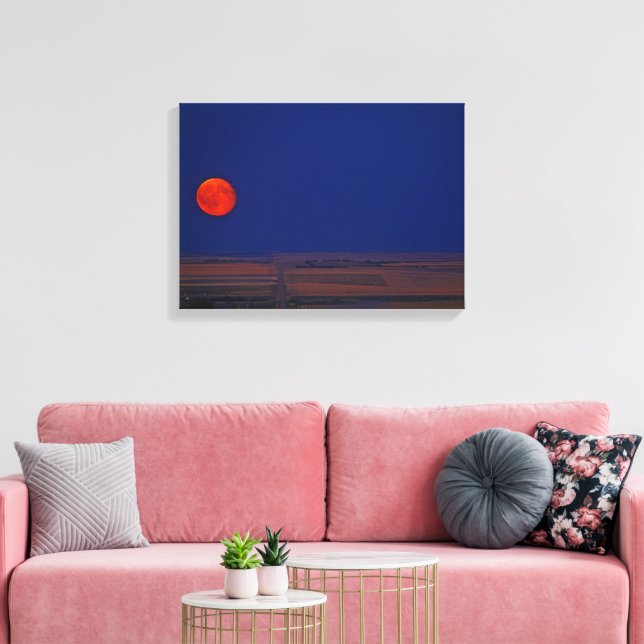 Harvest Moon Canvas Print Leinwanddruck (Insitu (Wohnzimmer))
