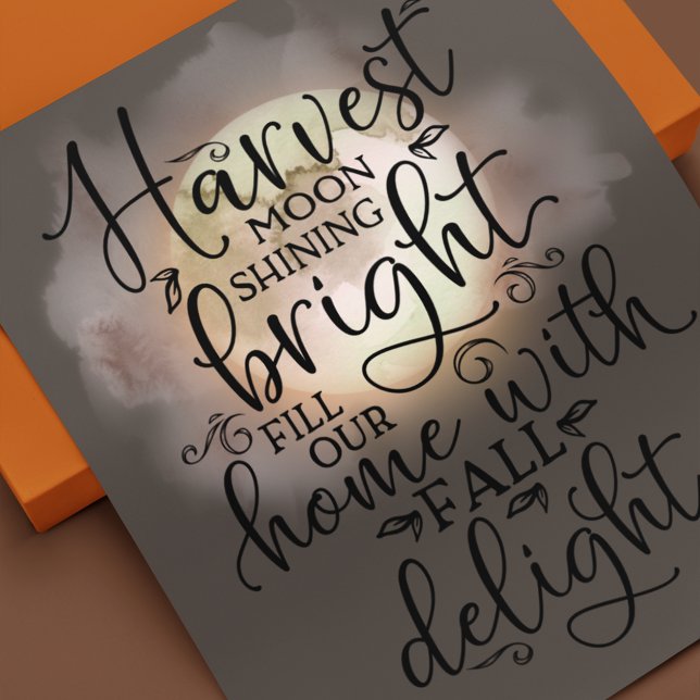 Harvest Moon Fall Delight Gedicht Brown Poster (Von Creator hochgeladen)