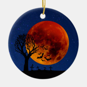 Harvest Moon Halloween Keramik Ornament