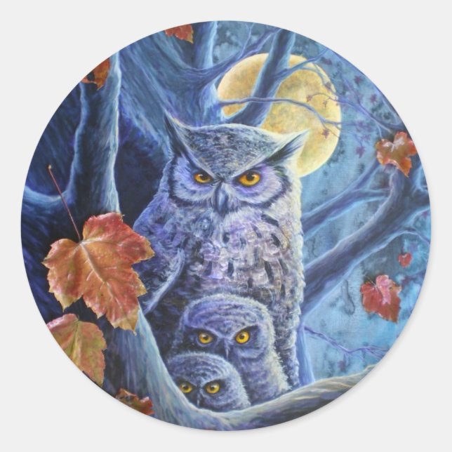 Harvest Moon Runder Aufkleber (Vorderseite)