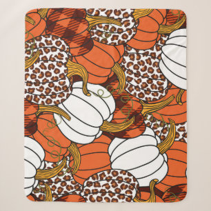 Harvest Pumpkin Patchwork Vintages Muster Sherpadecke