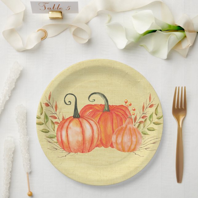 Harvest Pumpkin Trio Pappteller (Hochzeit)