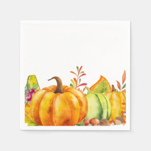 Harvest Pumpkins, Blätter und Folien Serviette