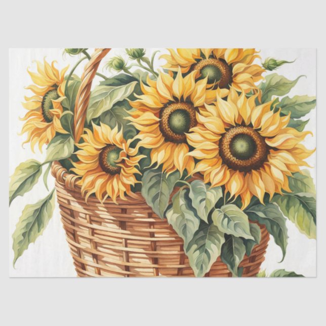 Harvest Sonnenblumenkörbe Seidenpapier (Vorderseite)