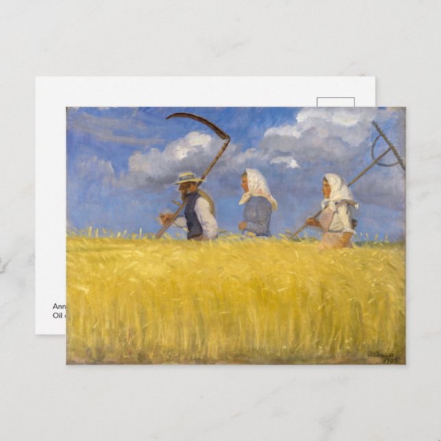 Harvesters | Anna Ancher | Postkarte (Vorne/Hinten)