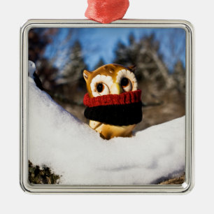 Harvey die Eule IV Ornament Aus Metall