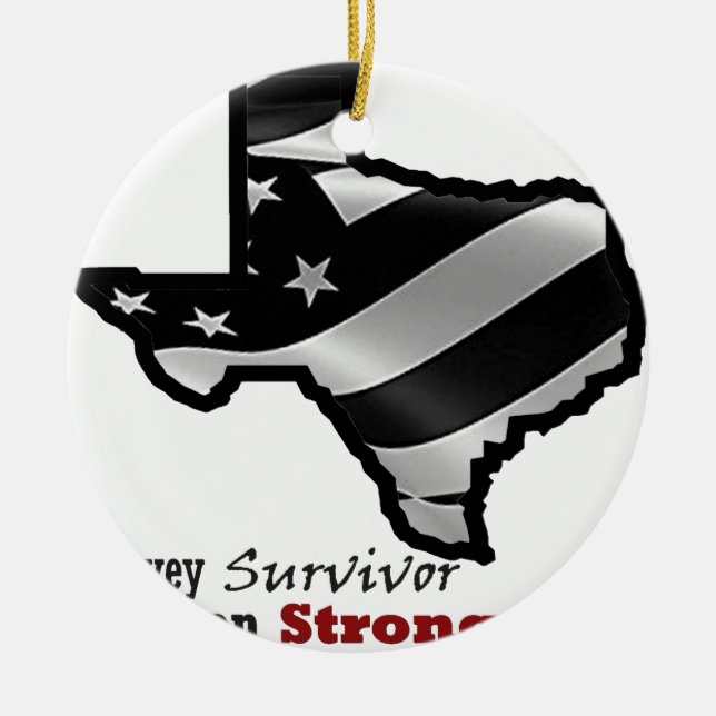 Harvey Entwurf bk weißes rd.gif Keramik Ornament (Vorne)