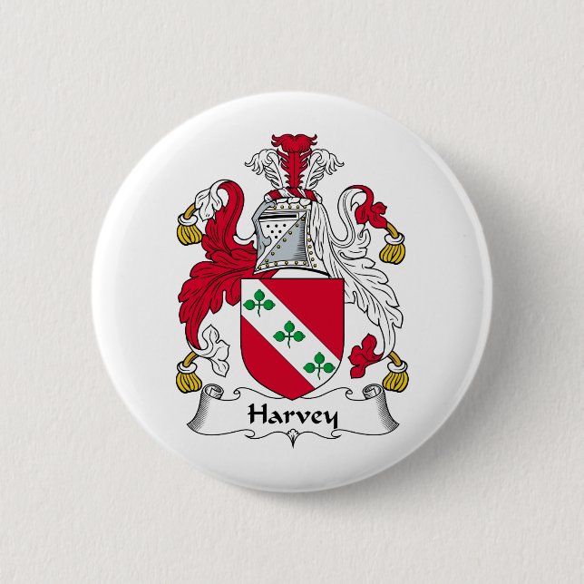 Harvey Familienwappen Button (Vorderseite)