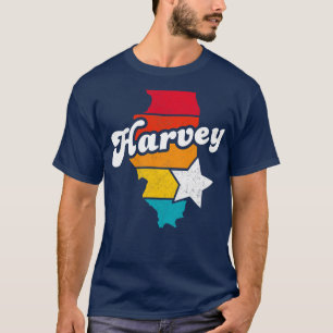 Harvey Illinois Vintag Distressed Souvenir 2 T-Shirt