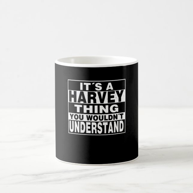 HARVEY Nachname Personalisiertes Geschenk Kaffeetasse (Mittel)