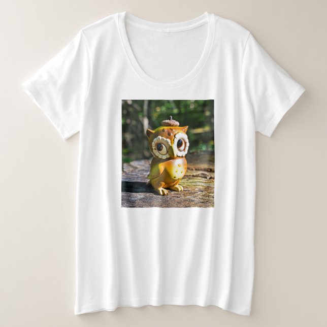 Harvey the Owl III Große Größe T-Shirt (Design vorne)