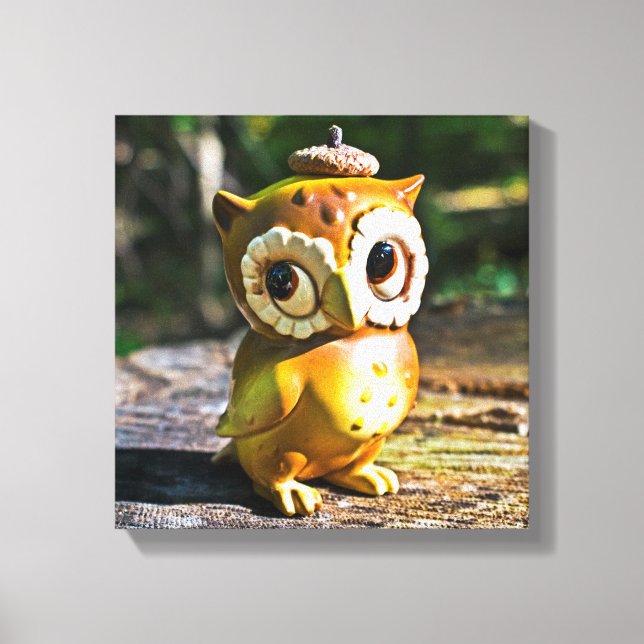 Harvey the Owl III Leinwanddruck (Vorderseite)