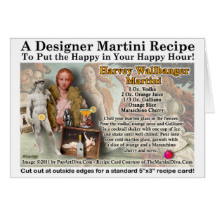 Harvey Wallbanger Martini Rezept Card