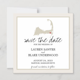 Harwich Cape Cod Wedding Save the Date Magneteinladung