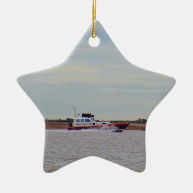 Harwich-Haven-Pilot-Boot Keramikornament (Vorne)