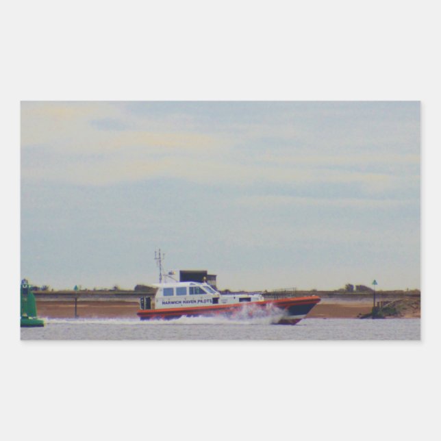 Harwich Haven Pilot Boot Rechteckiger Aufkleber (Vorderseite)