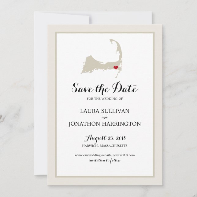 Harwich Wequassett Cape Cod | Hochzeit Save The Date (Vorderseite)