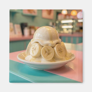 Harz-Bananen-Sundae   Retro-Eisdiele Magnet