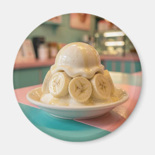 Harz-Bananensundae Retro-Eisdiele Magnet