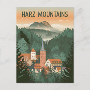 Harz Deutschland Vintag Postkarte