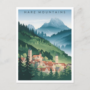 Harz Deutschland Vintag Postkarte