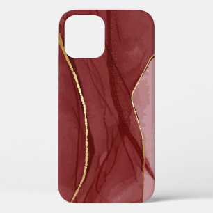Harzkunst, dunkelroter Marsala-Abstrakter Hintergr Case-Mate iPhone Hülle