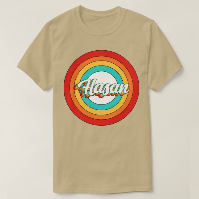 Hasan Name Shirt Vintag Hasan Circle (Design vorne)