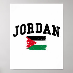 Haschemitisches Königreich Jordanien Landesflagge Poster