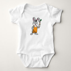 Häschen als Maler mit Pinsel Baby Strampler