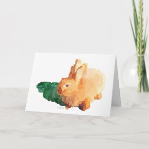 Häschen-Aquarell-Gruß-Karte Karte