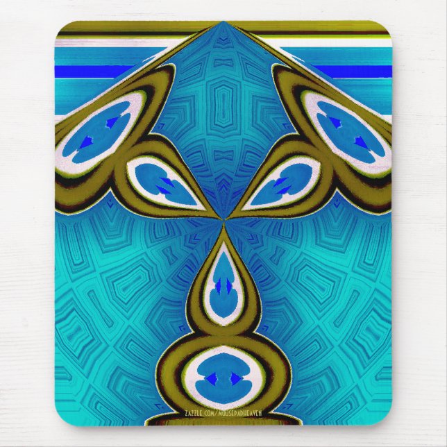 Häschen-blaue Lampe Mousepad (Vorne)