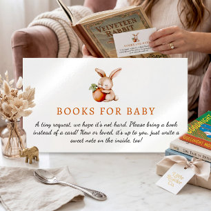 Häschen-Bücher für Baby-Shower-Einlagekarte Begleitkarte