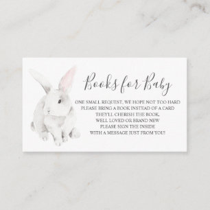 Häschen-Bücher für Babyeinsatzkarte Begleitkarte