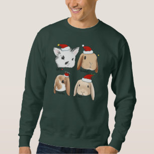 Häschen-Bündel-Weihnachtsstrickjacke Sweatshirt